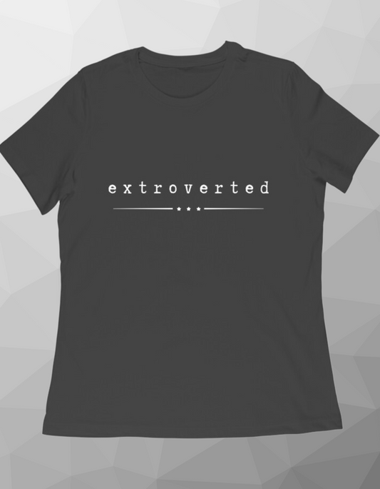 Extroverted Typography T-Shirt – Gift for Best Friend