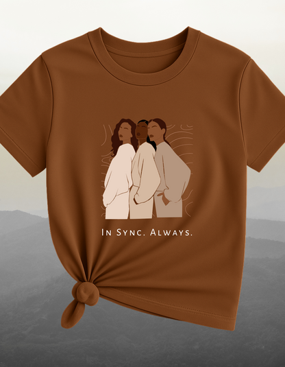 In Sync Always Trio Brown T-Shirt – For Friends